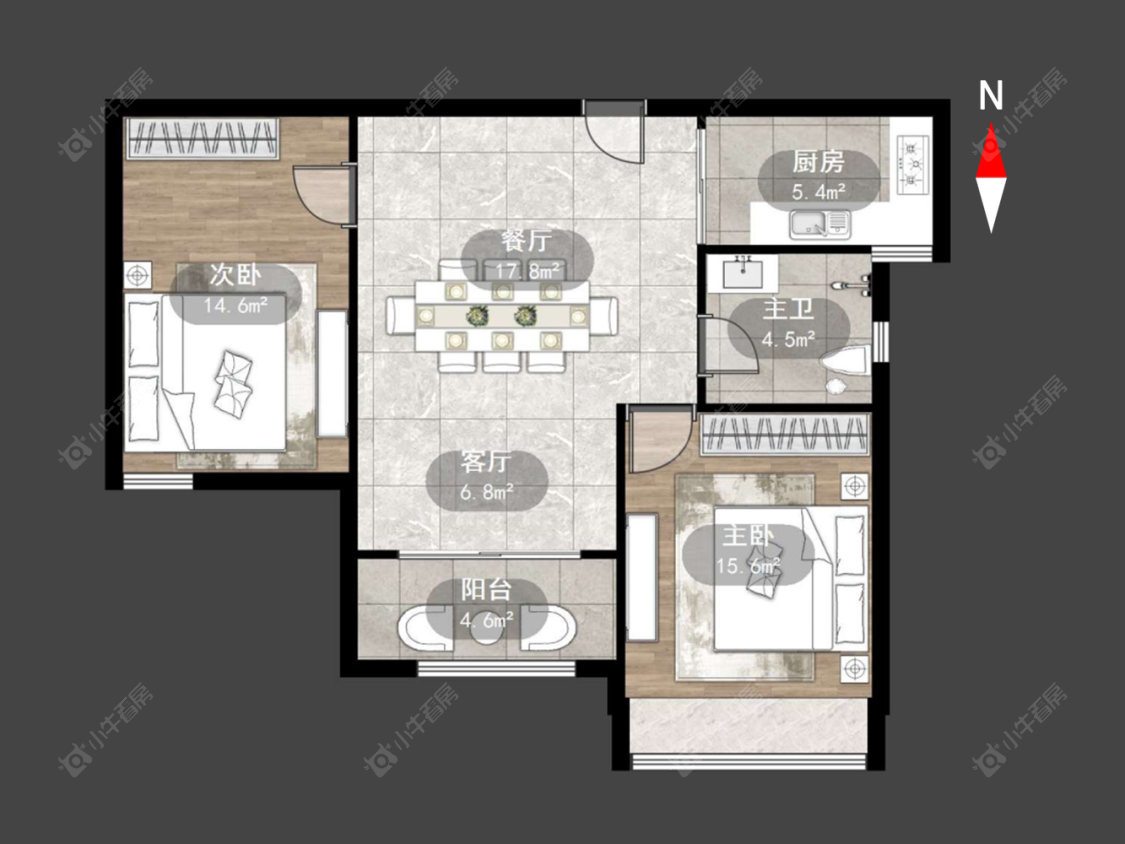 常州天逸城北区在售二手房源户型图_小牛看房