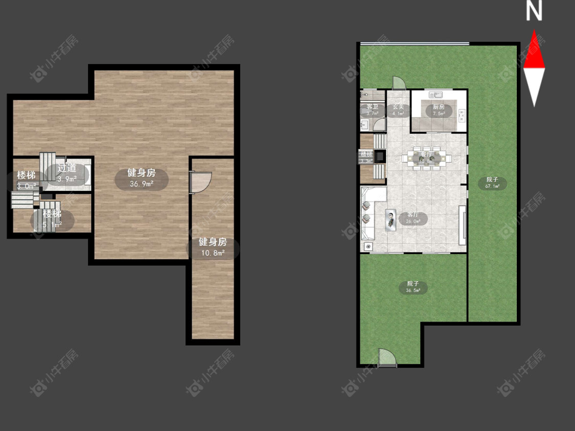 常州御河湾别墅区在售二手房源户型图_小牛看房