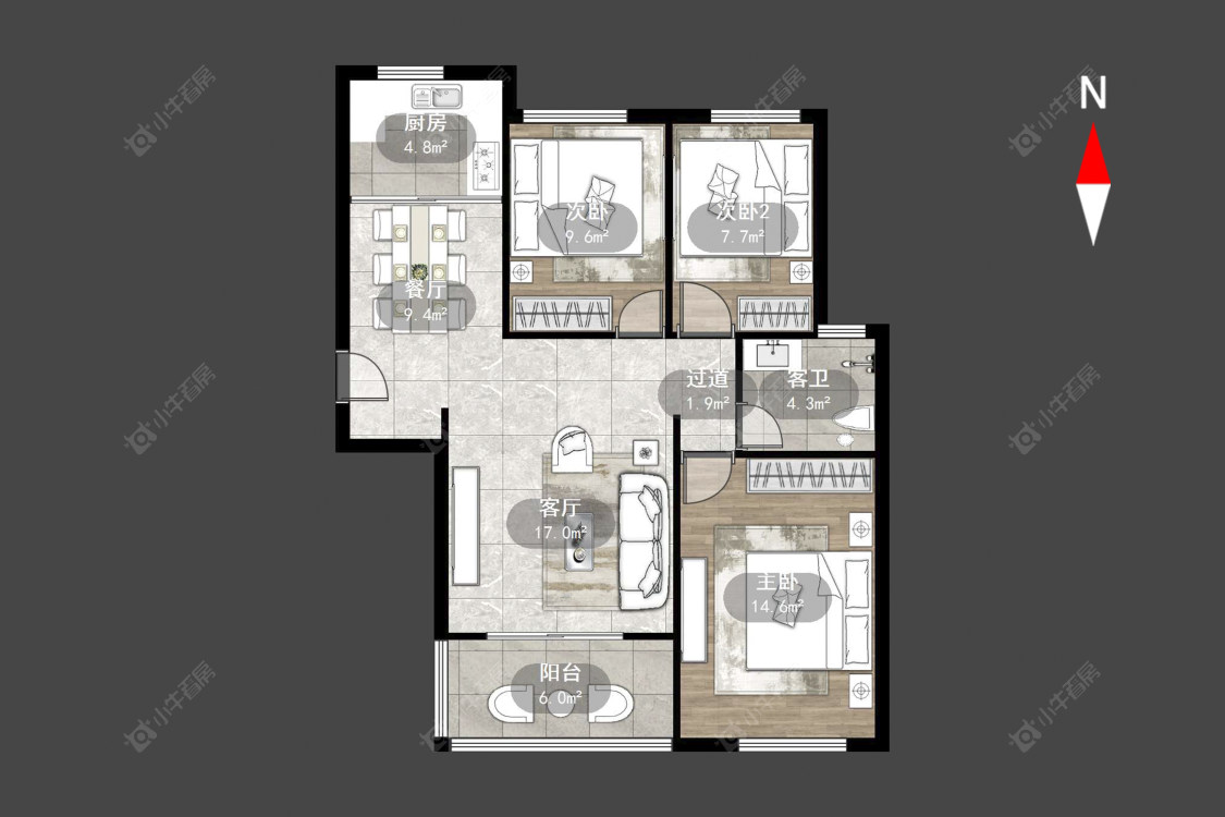 新城南都美域房源户型图 常州新城南都美域在售二手房源户型图_小牛看房
