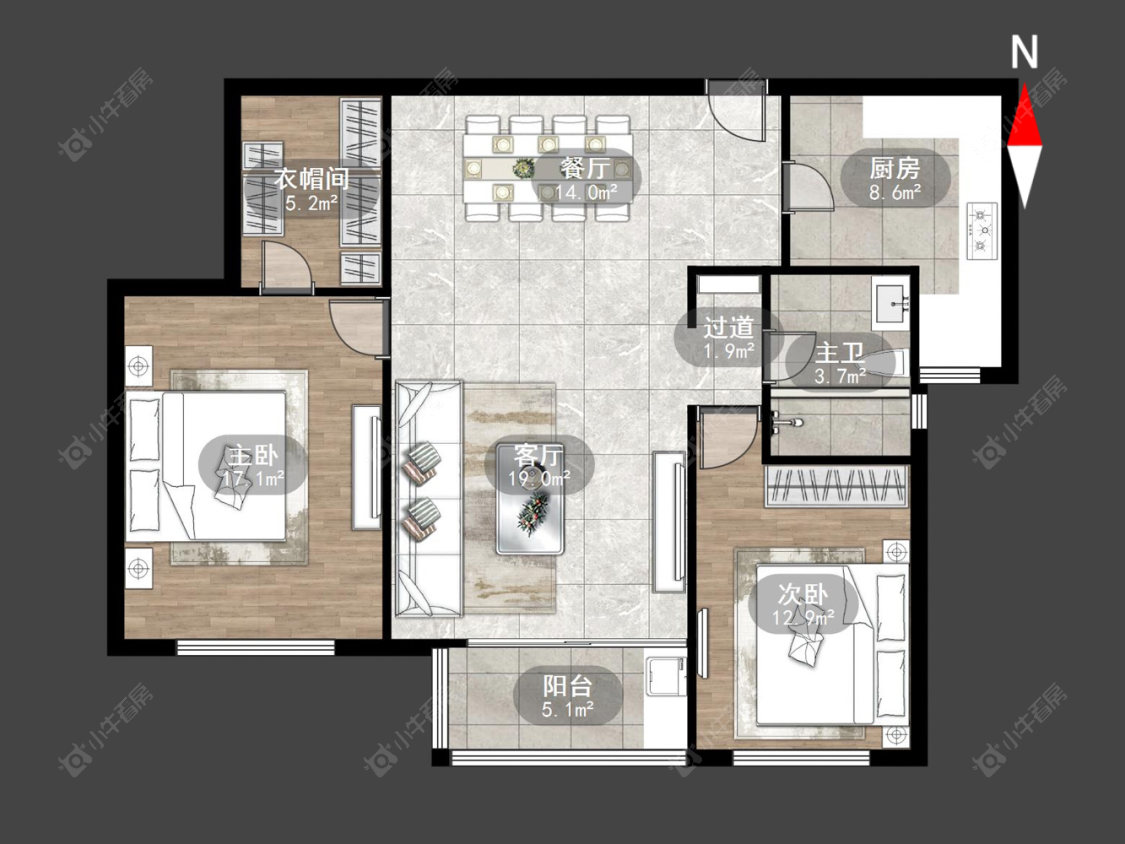 常州京城豪苑南区在售二手房源户型图_小牛看房