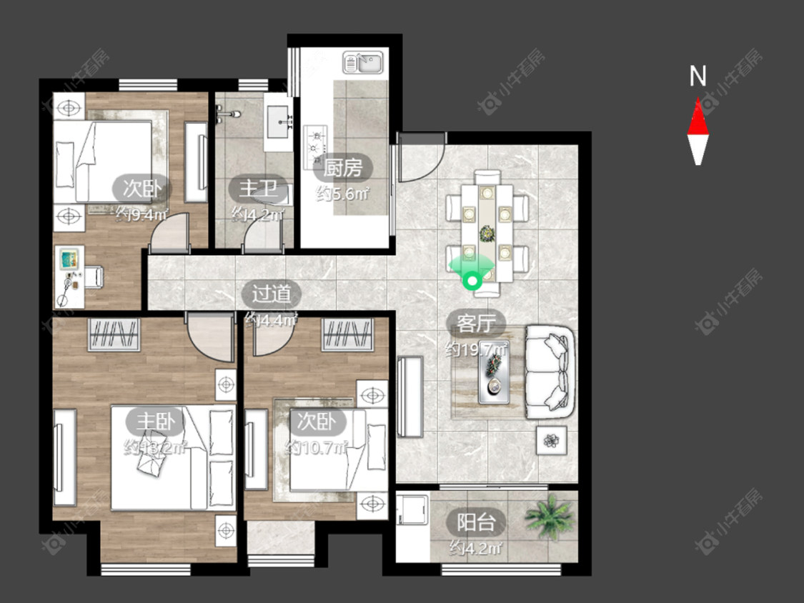 中海凤凰熙岸房源户型图 常州中海凤凰熙岸在售二手房源户型图_小牛看房
