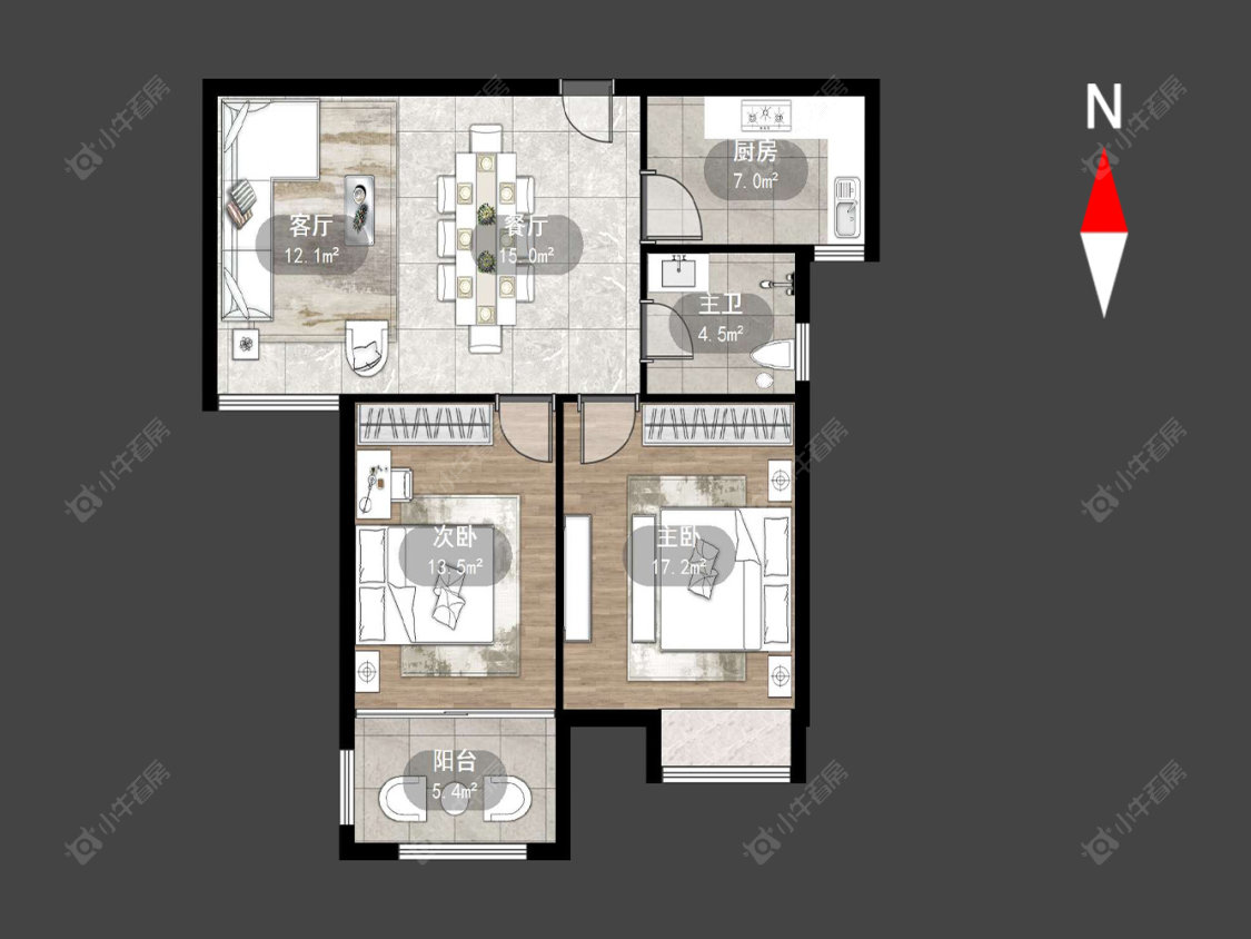 常州飞龙新苑在售二手房源户型图_小牛看房