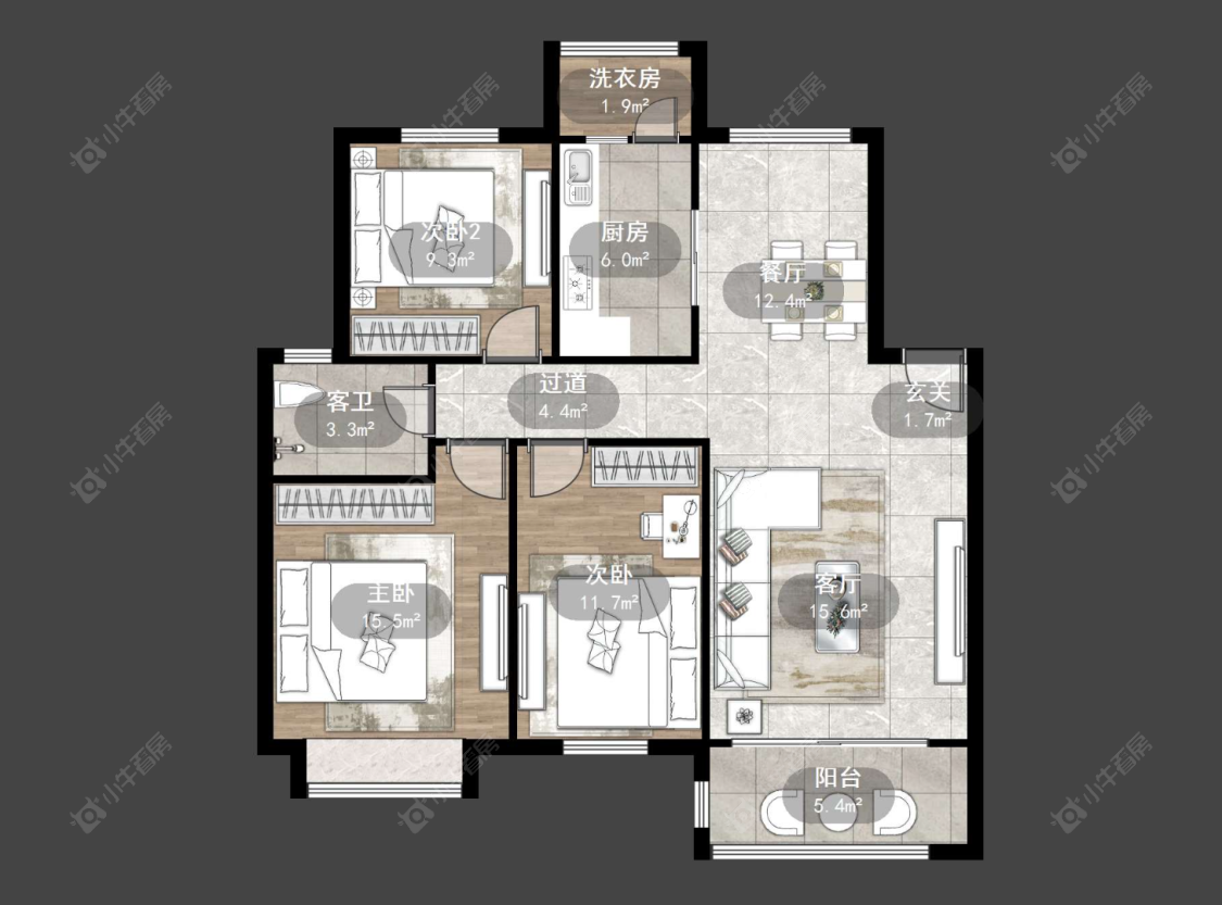 常州奥林匹克花园在售二手房源户型图_小牛看房