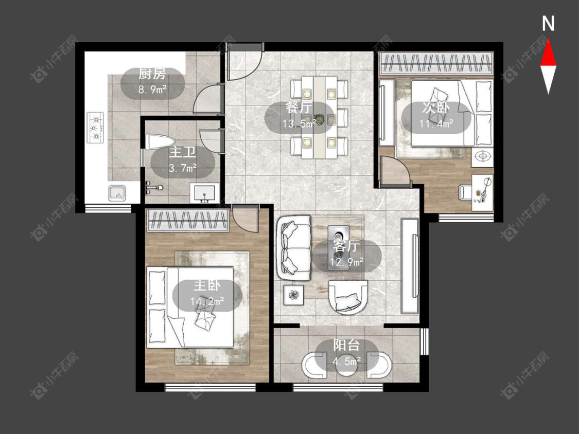 常州万水美兰城在售二手房源户型图_小牛看房
