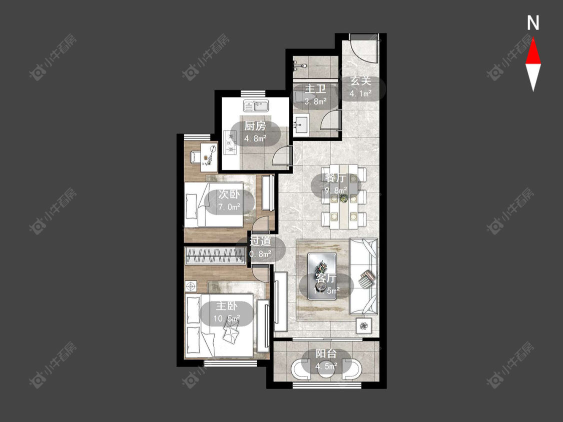 万水美兰城房源户型图 常州万水美兰城在售二手房源户型图_小牛看房