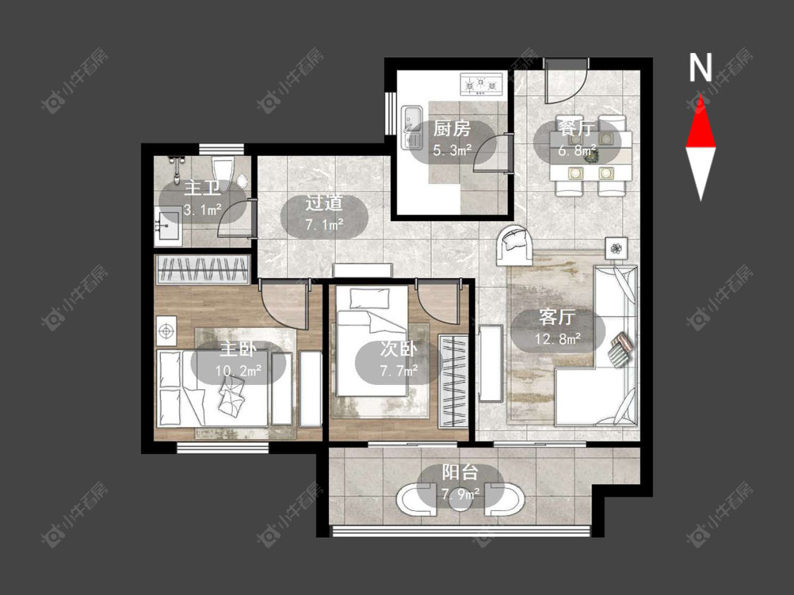 常州天启瑞禧花园在售二手房源户型图_小牛看房