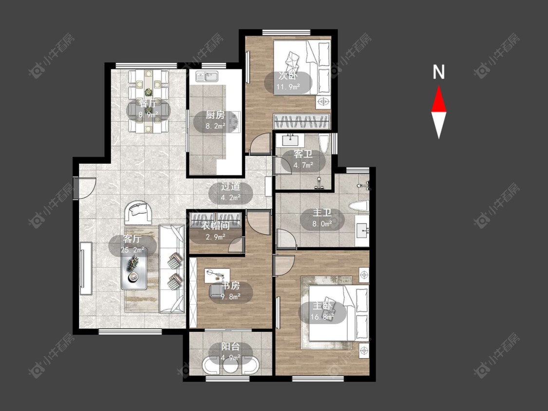 金地格林郡房源户型图 常州金地格林郡在售二手房源户型图_小牛看房