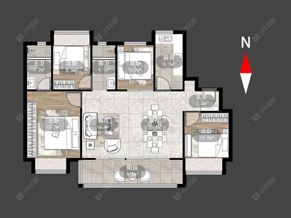 常州碧桂园都市森林在售二手房源户型图_小牛看房