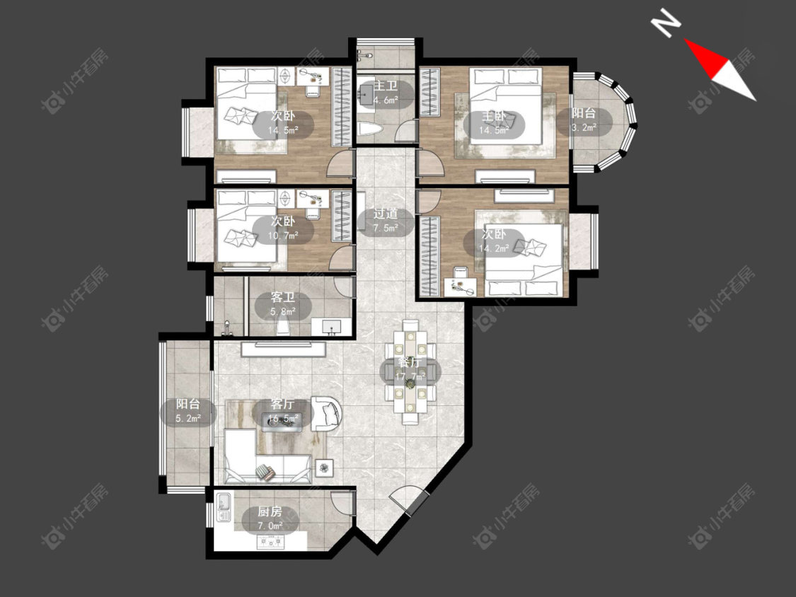 天禧星园房源户型图 常州天禧星园在售二手房源户型图_小牛看房