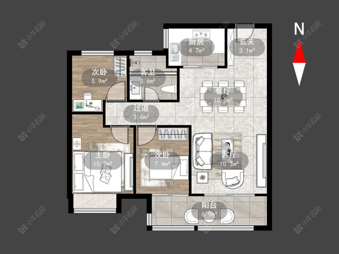 美的金科公园天下房源户型图 常州美的金科公园天下在售二手房源户型图_小牛看房