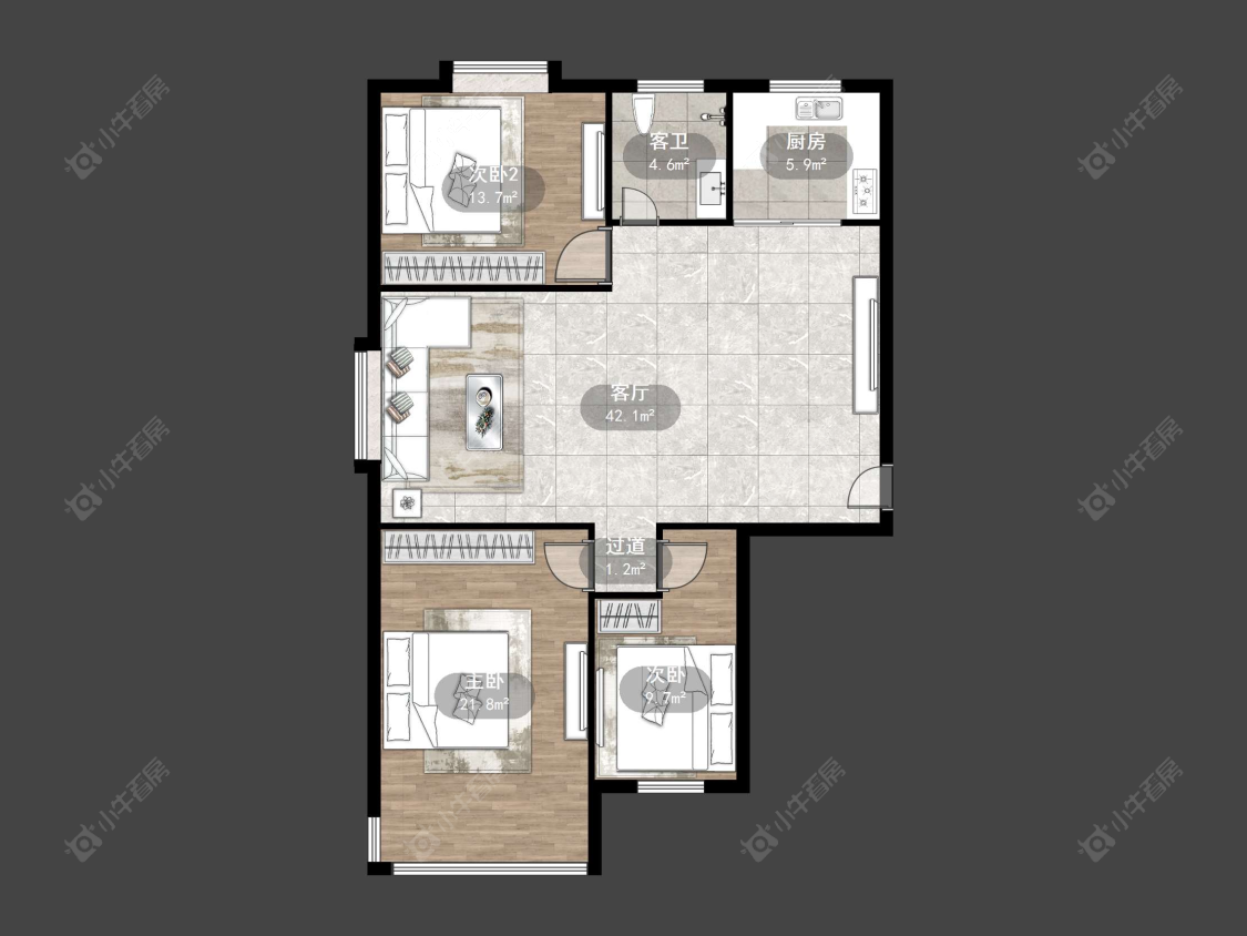 丹阳金鼎城市花园在售二手房源户型图_小牛看房