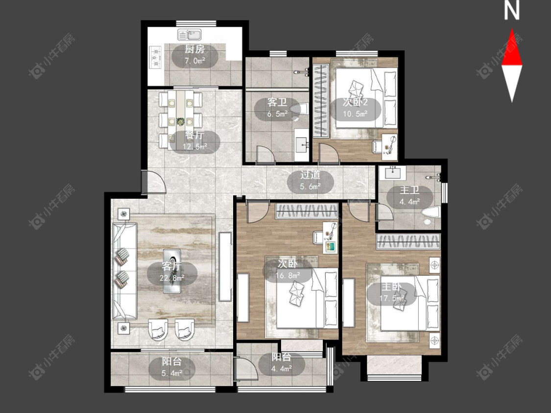 申达花苑房源户型图 常州申达花苑在售二手房源户型图_小牛看房