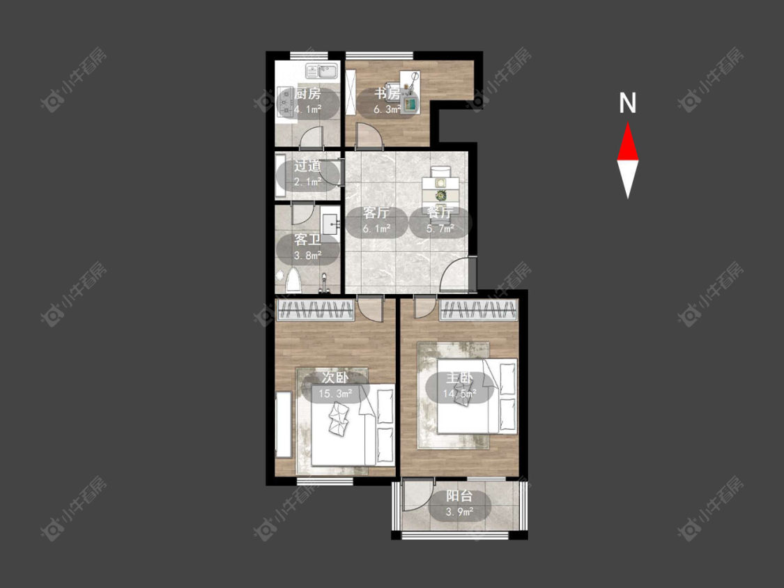 常州建材新村在售二手房房源户型图_小牛看房