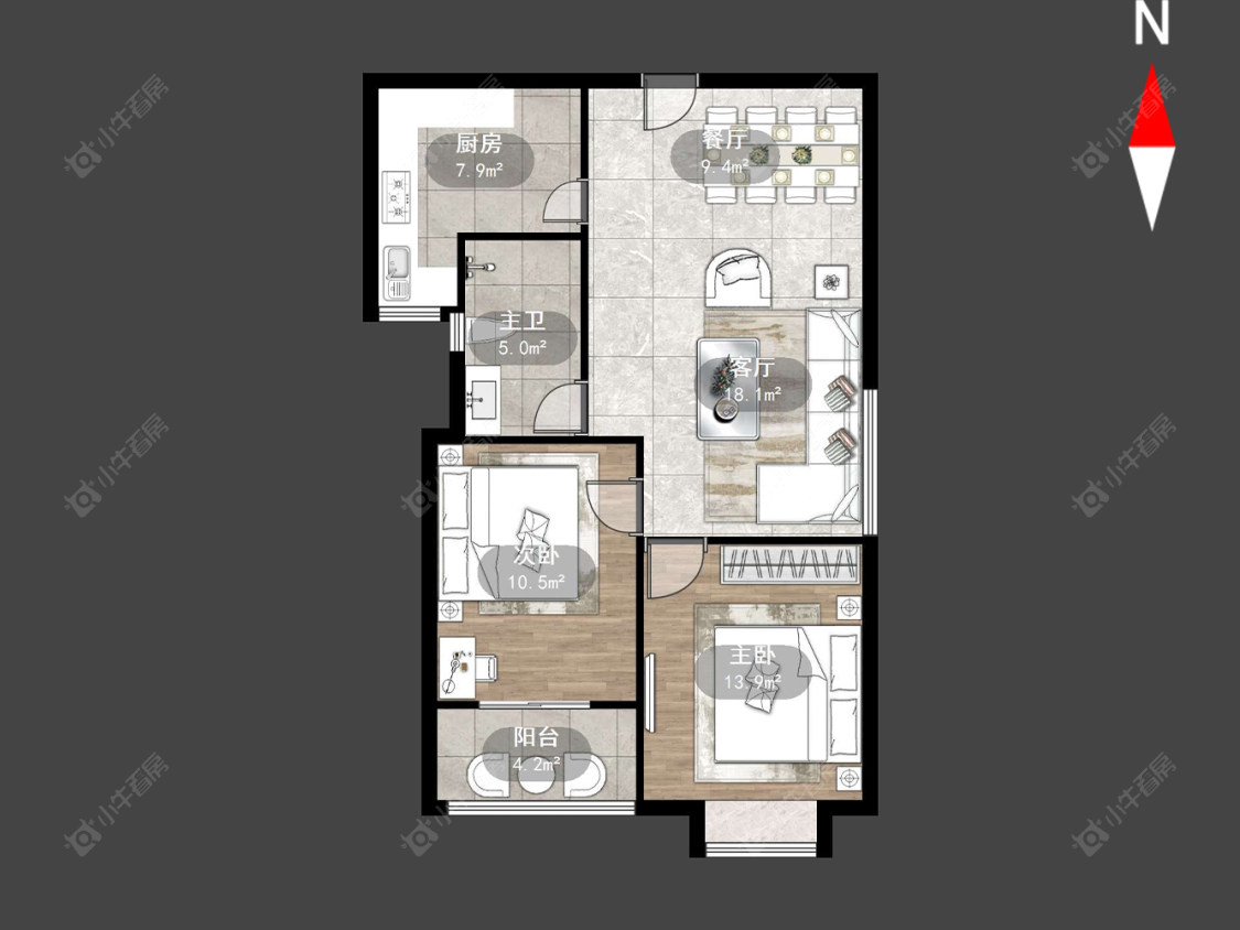 常州亨达未来城在售二手房源户型图_小牛看房