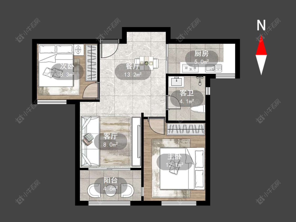 常州新城域二期在售二手房源户型图_小牛看房