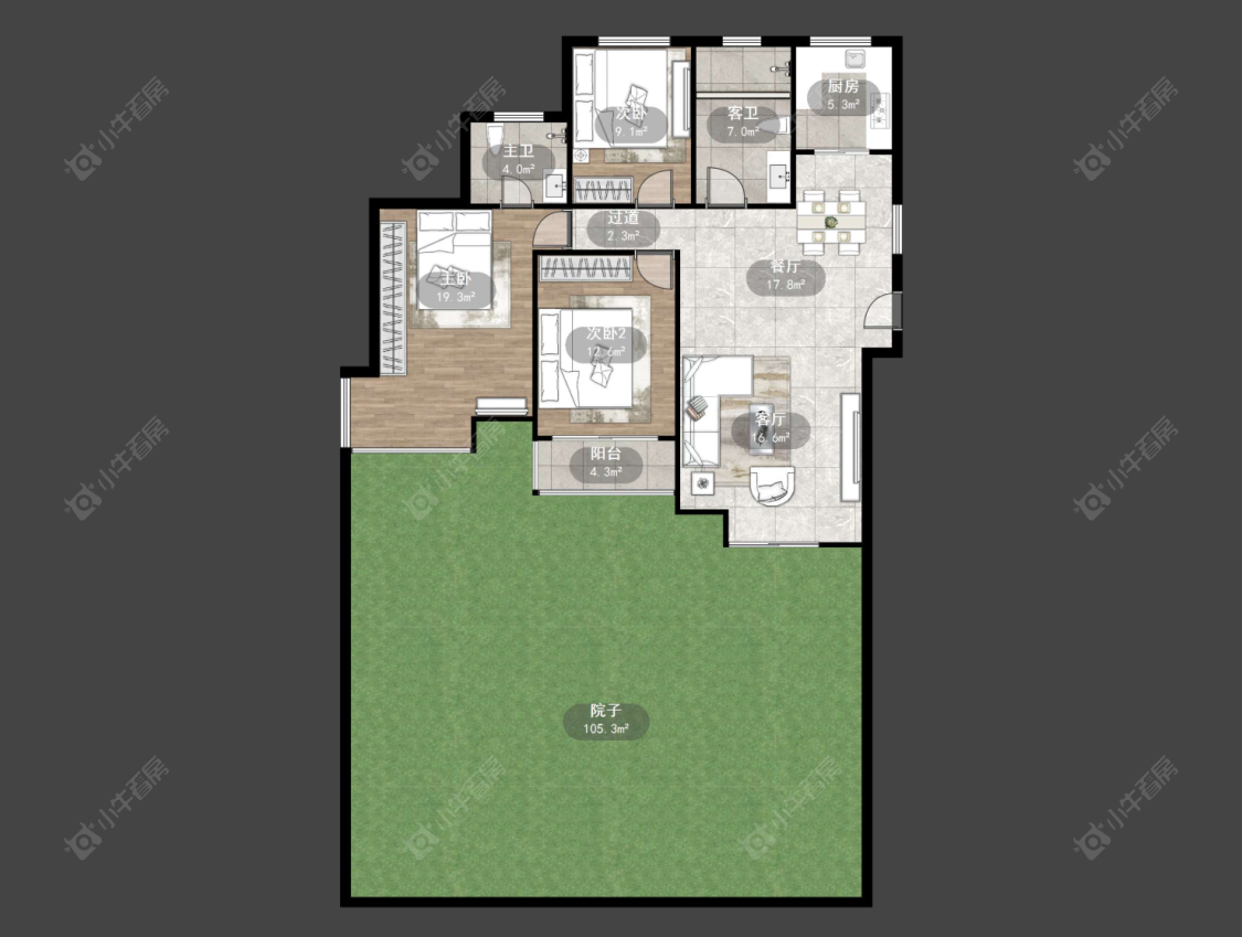 常州滨江明珠城东区在售二手房源户型图_小牛看房