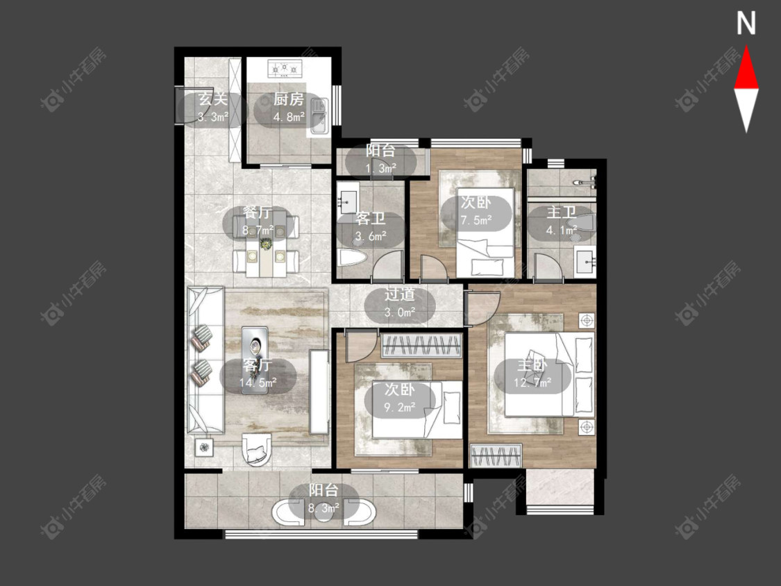 常州桃李东方在售二手房源户型图_小牛看房