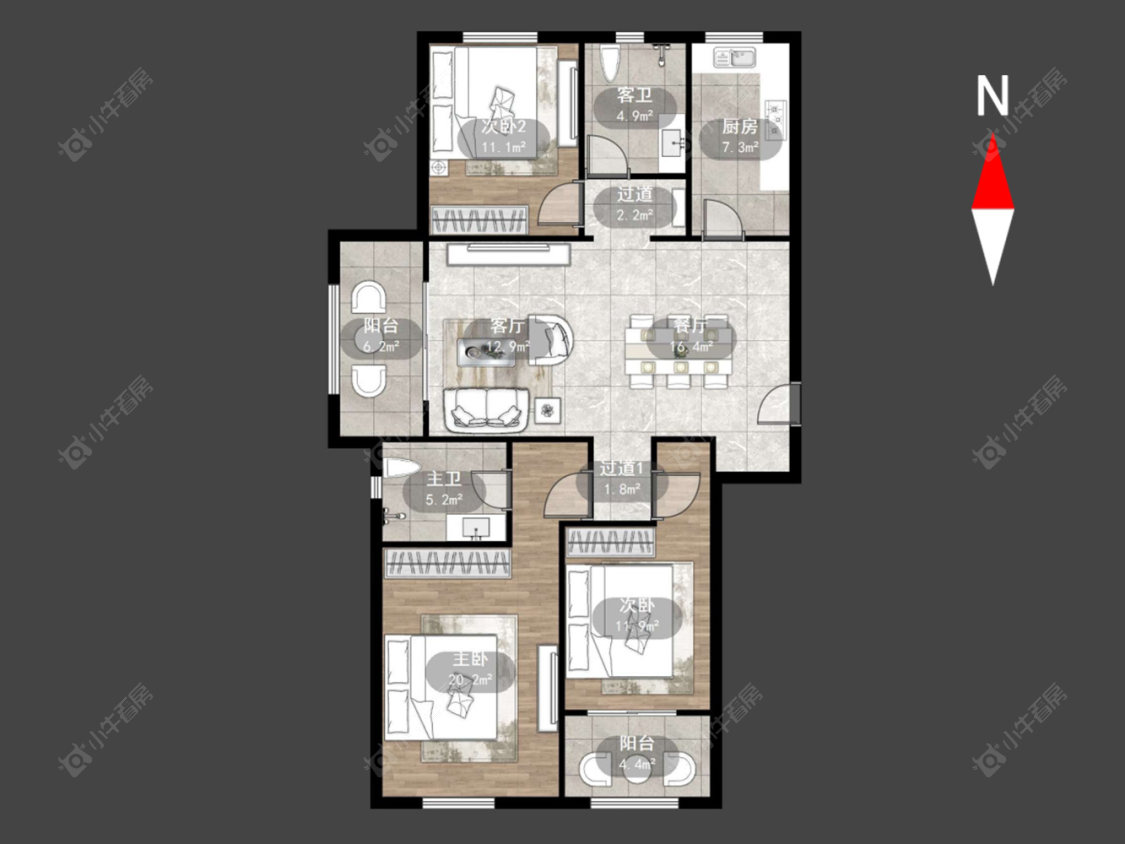 香溢紫郡一期房源户型图 常州香溢紫郡一期在售二手房源户型图_小牛看房
