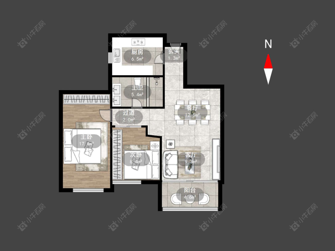 常州康桥水郡在售二手房源户型图_小牛看房