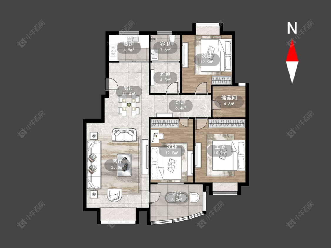 常州绿洲家园在售二手房源户型图_小牛看房