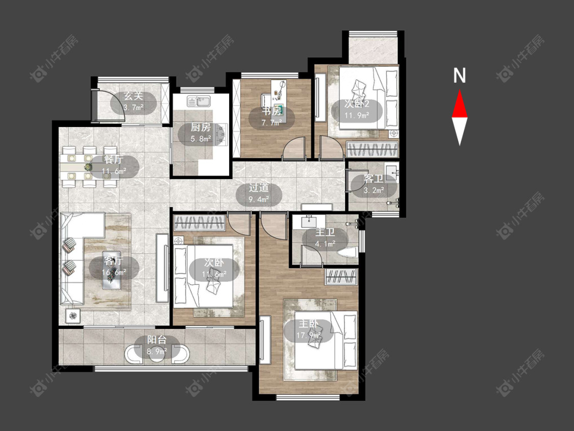 常州绿都万和城六区在售二手房源户型图_小牛看房