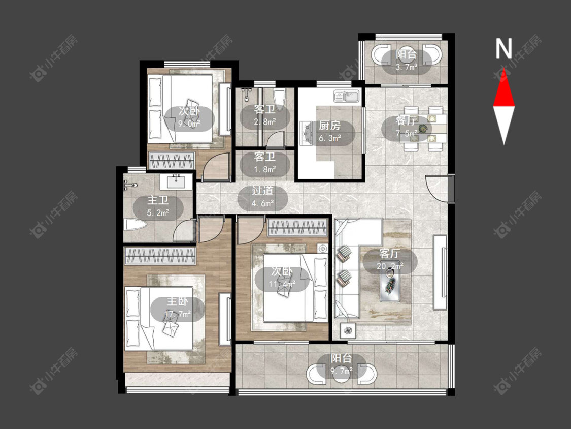 御城房源户型图 常州御城在售二手房源户型图_小牛看房