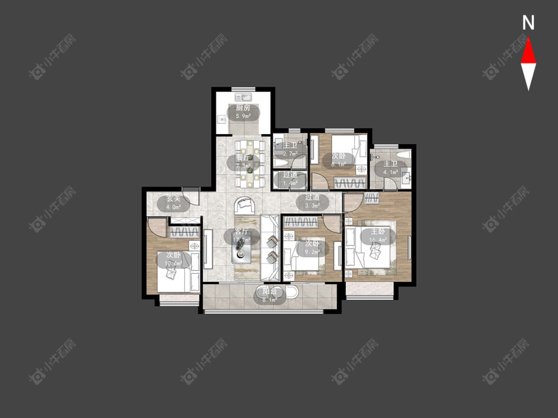 常州保利和光晨樾在售二手房源户型图_小牛看房