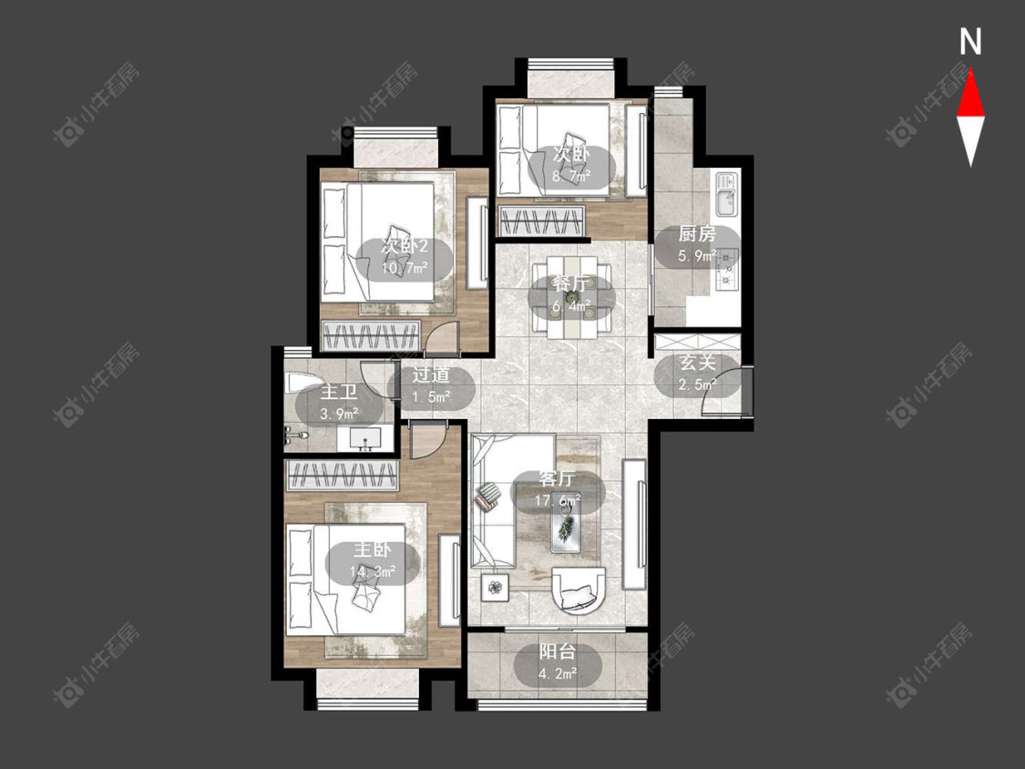 常州凯尔枫尚花园在售二手房源户型图_小牛看房