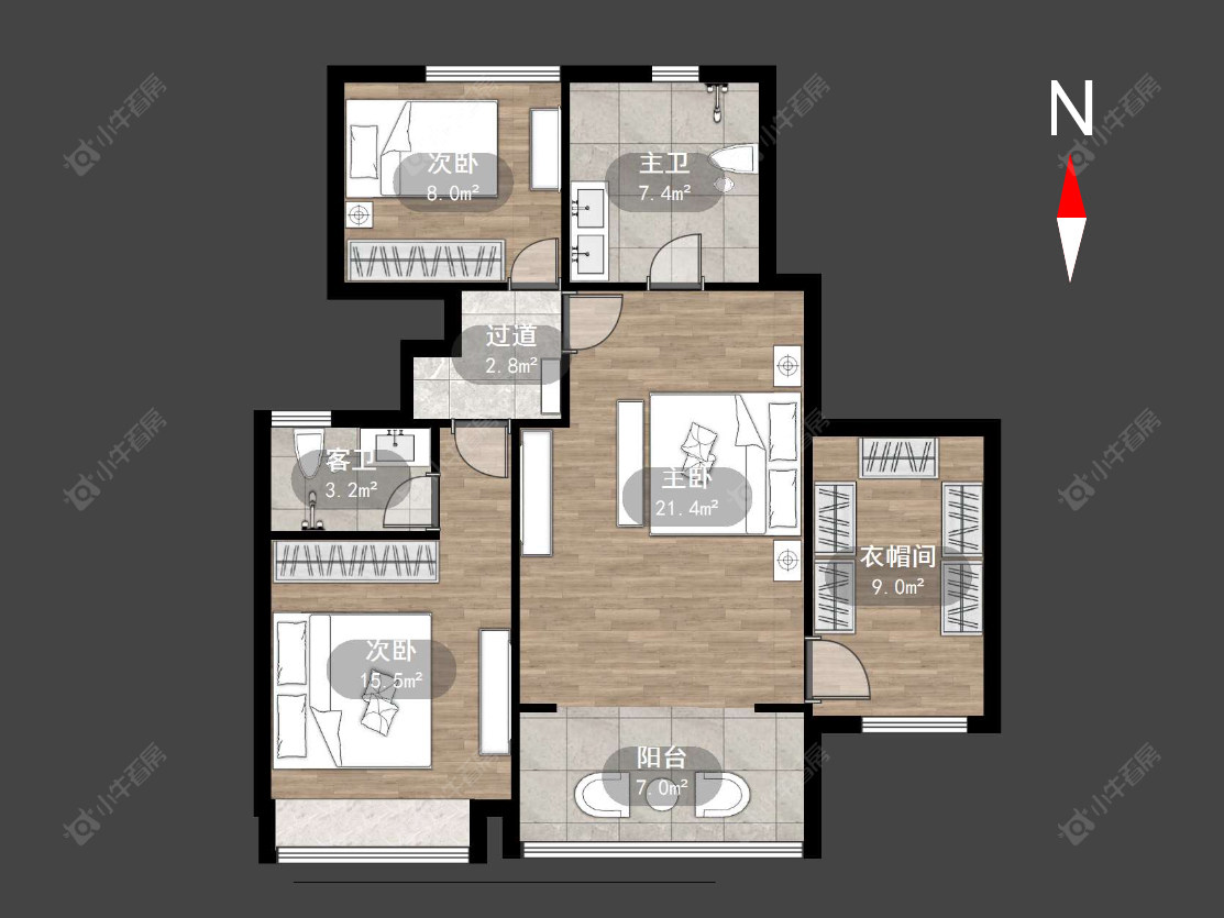 中海铂悦公馆房源户型图 常州中海铂悦公馆在售二手房源户型图_小牛看房