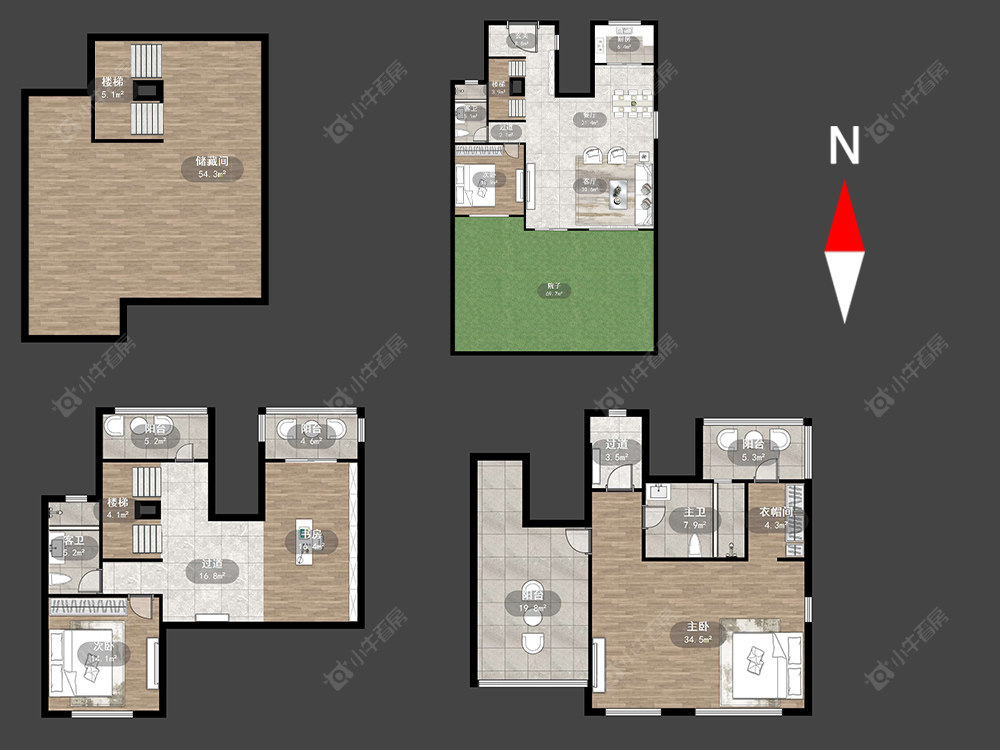 常州星河丹堤四期七区在售二手房源户型图_小牛看房