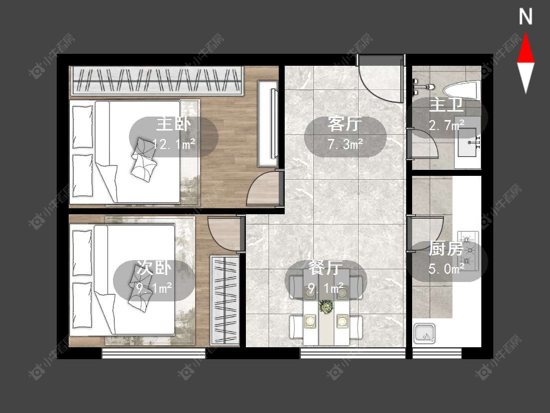 金色新城西区房源户型图 常州金色新城西区在售二手房源户型图_小牛看房