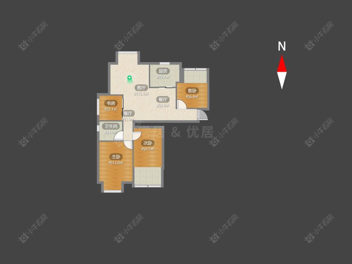 常州九洲花园一期在售二手房源户型图_小牛看房