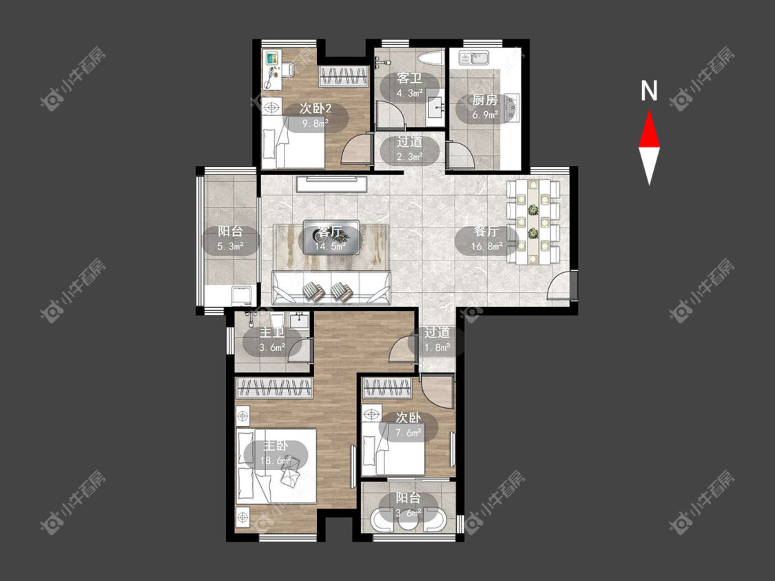 新城尚东区花园西区房源户型图 常州新城尚东区花园西区在租房源户型图_小牛看房