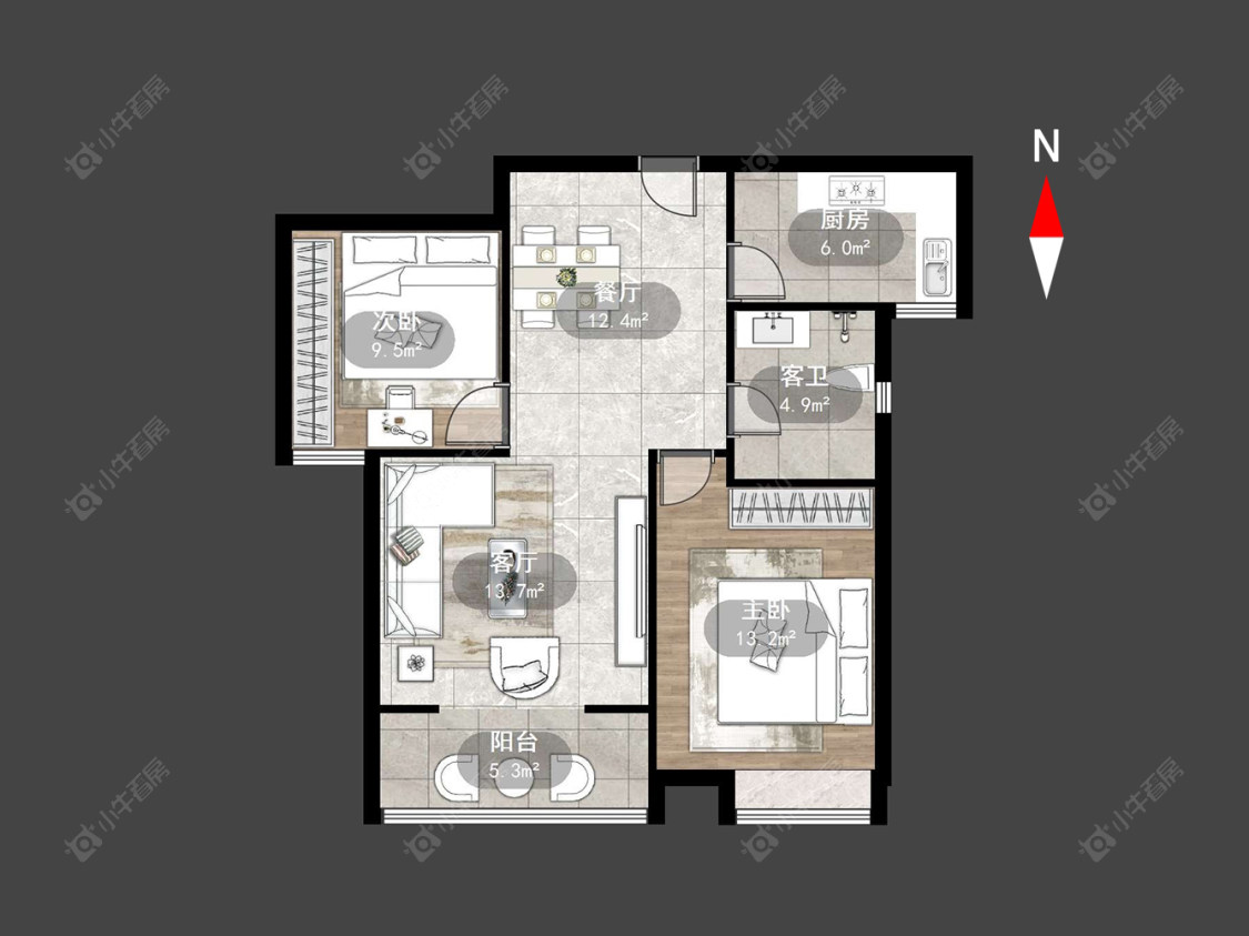常州九龙雅苑南区在售二手房源户型图_小牛看房