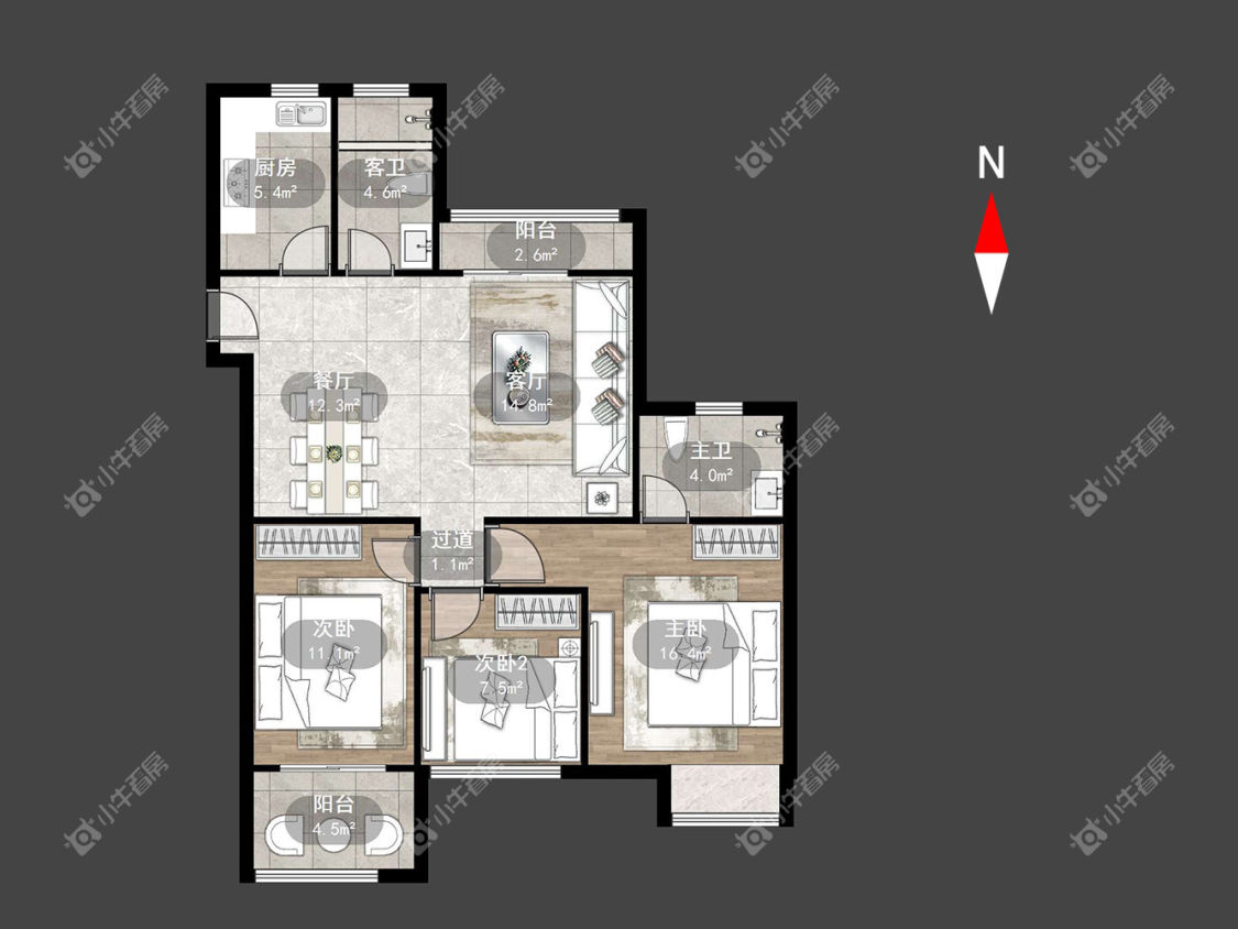常州白马公馆在租房源户型图_小牛看房