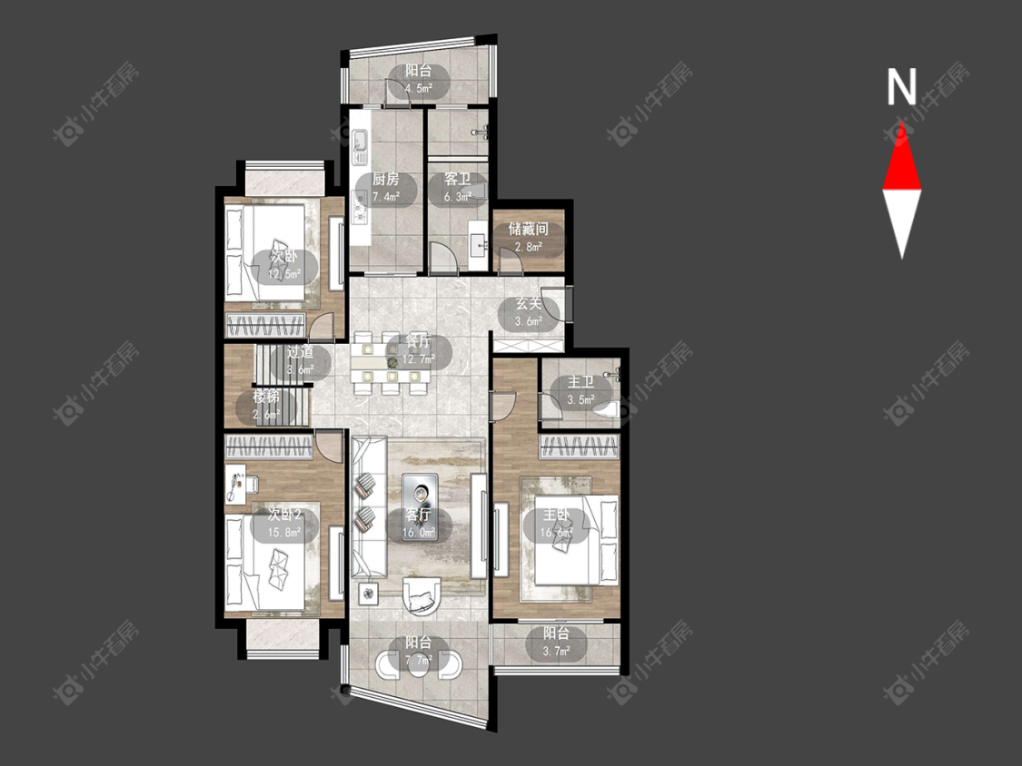 常州新荷花园在售二手房源户型图_小牛看房