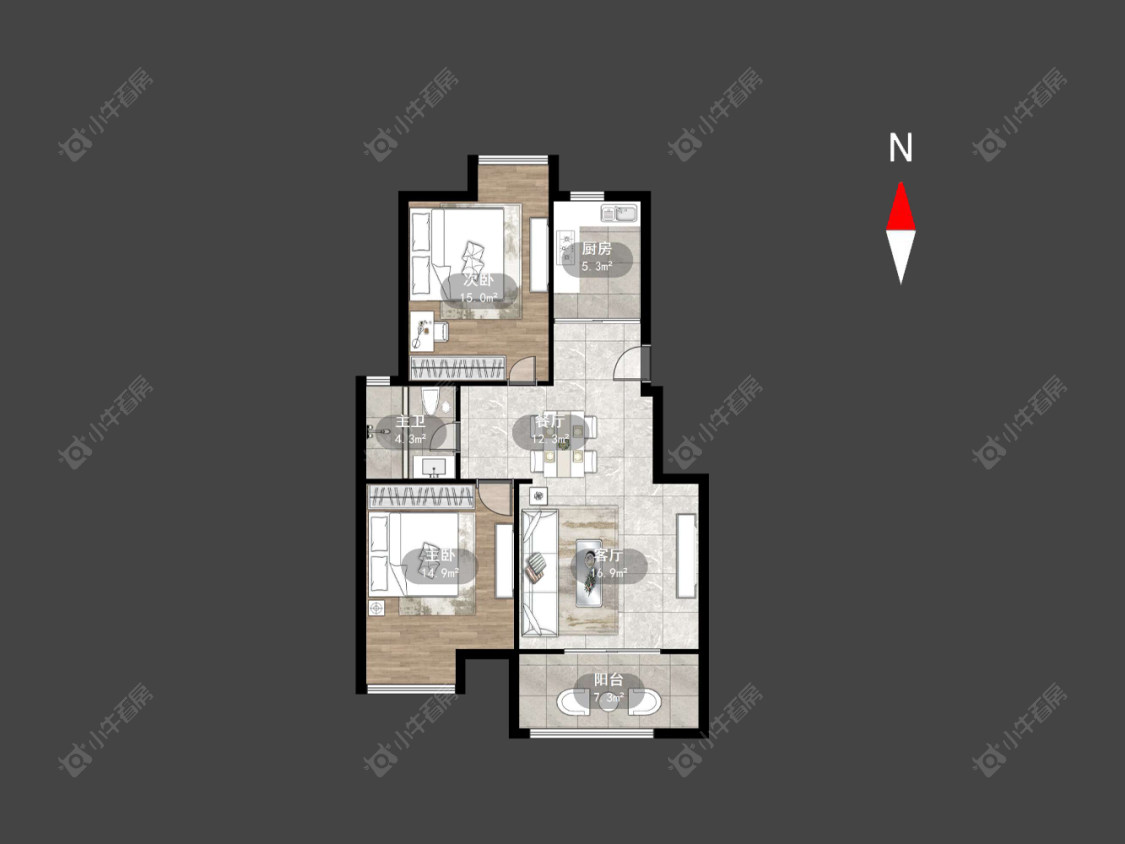 龙城福第房源户型图 常州龙城福第在售二手房源户型图_小牛看房