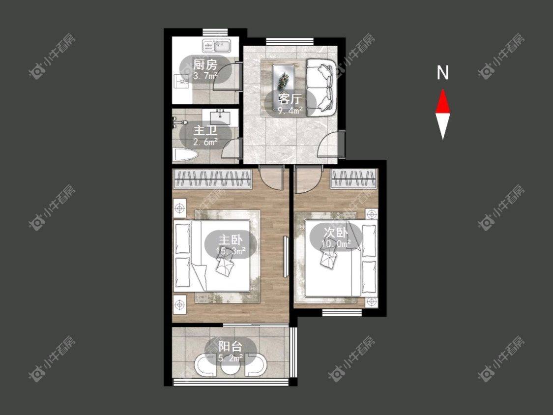 常州兰翔新村在租房源室内图_小牛看房