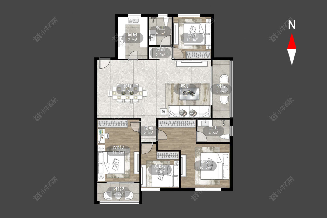 香聚雅苑东区房源户型图 常州香聚雅苑东区在售二手房源户型图_小牛看房