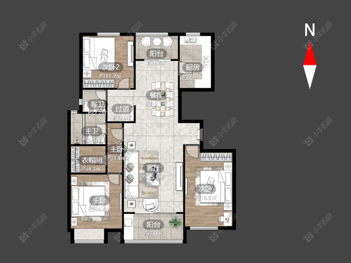 常州府翰苑东区在售二手房源户型图_小牛看房