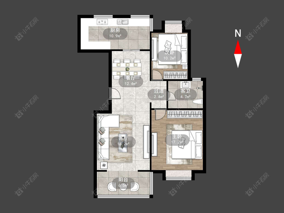 常州凯旋城西区在售二手房源户型图_小牛看房