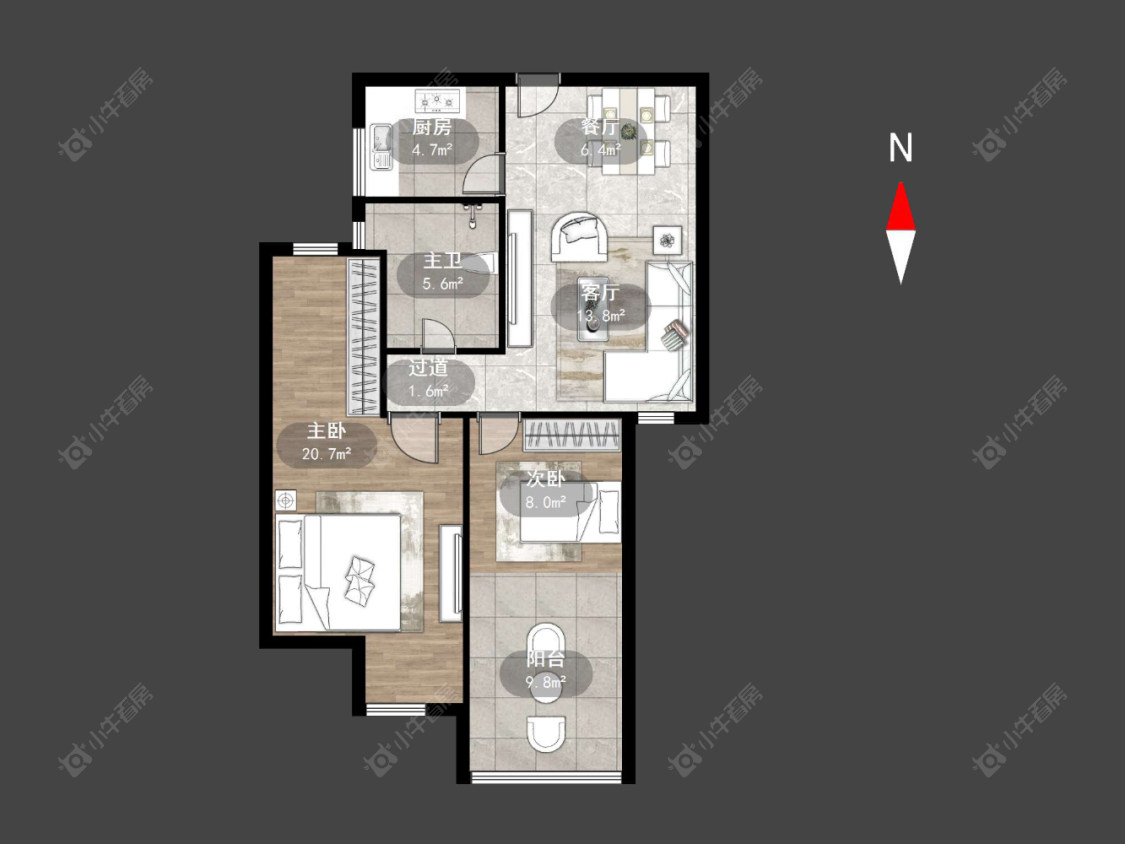 新名园房源户型图 常州新名园在售二手房源户型图_小牛看房
