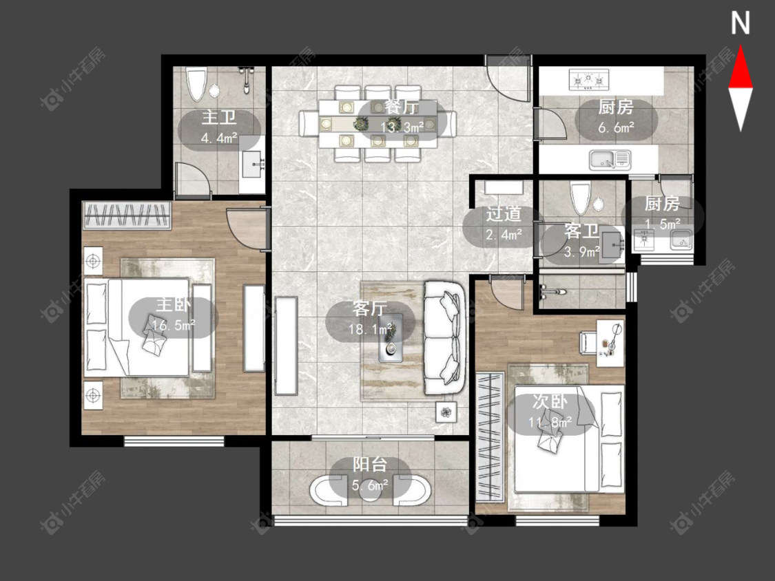 常州京城豪苑南区在售二手房源户型图_小牛看房