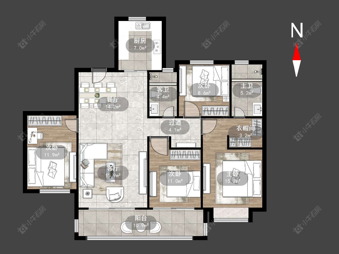 中海铂悦公馆房源户型图 常州中海铂悦公馆在售二手房源户型图_小牛看房