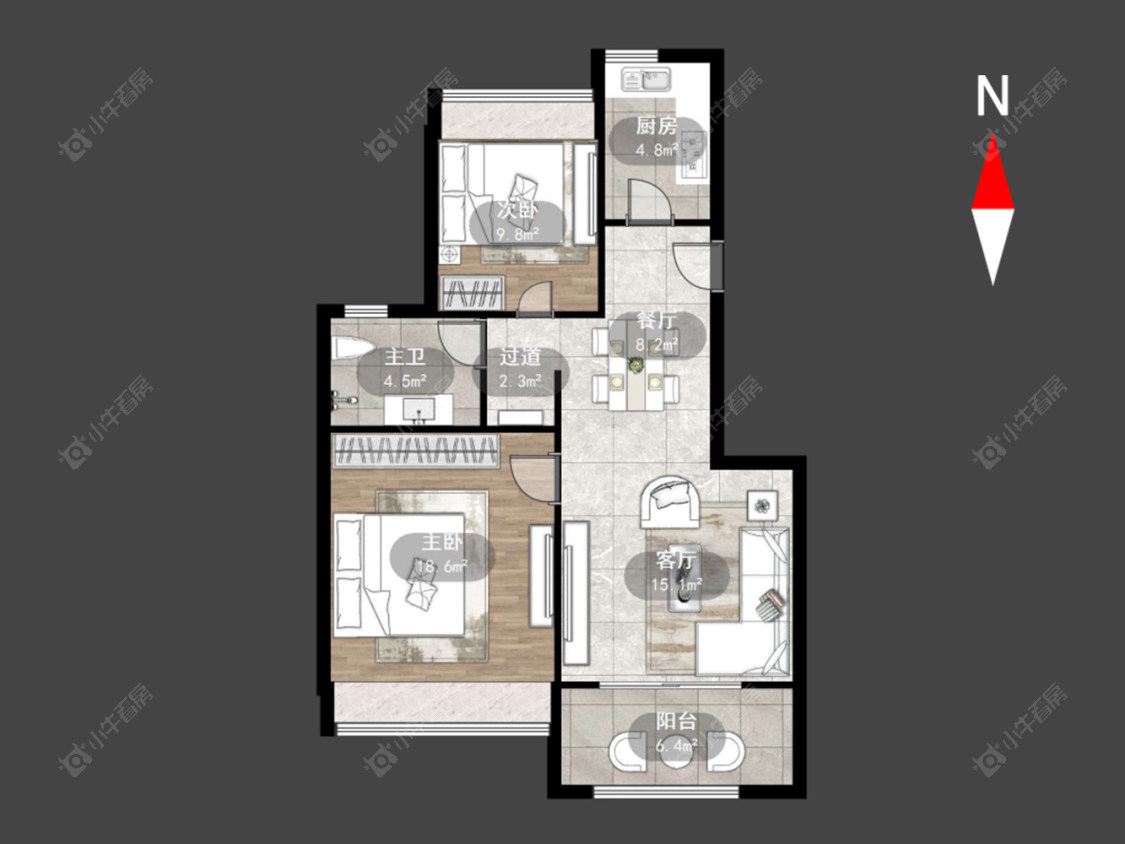 常州空港一村在售二手房源户型图_小牛看房