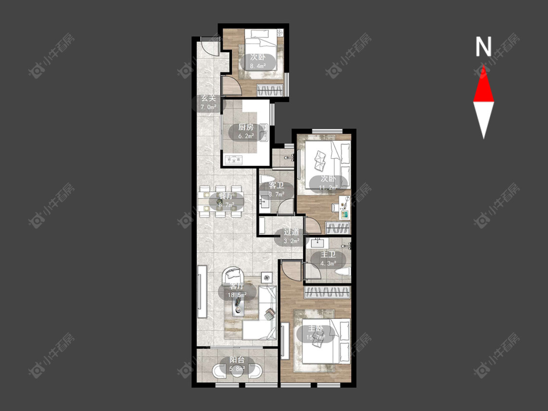 常州檀香湾在售二手房源户型图_小牛看房