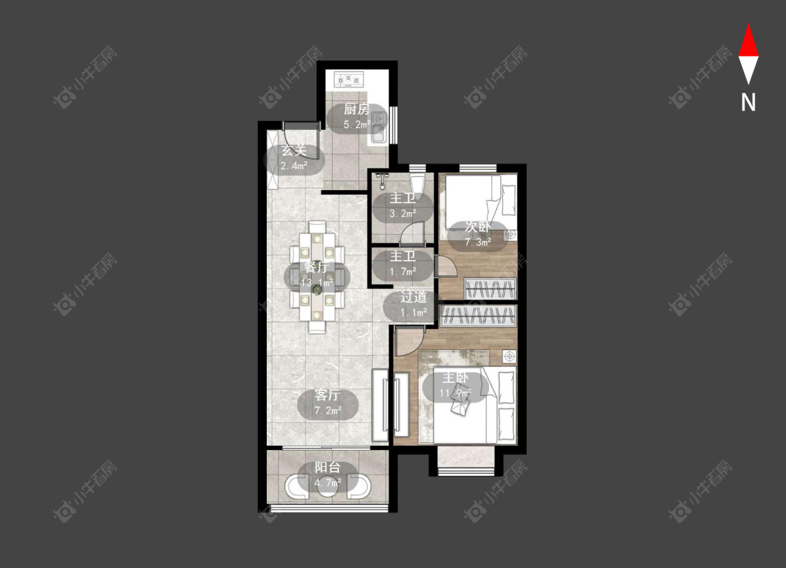 九洲玺房源户型图 常州九洲玺在售二手房源户型图_小牛看房