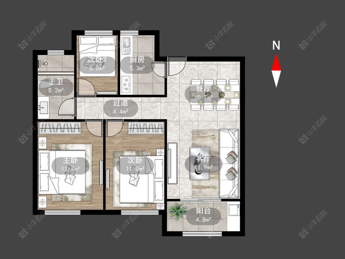 常州金地格林郡在售二手房源户型图_小牛看房