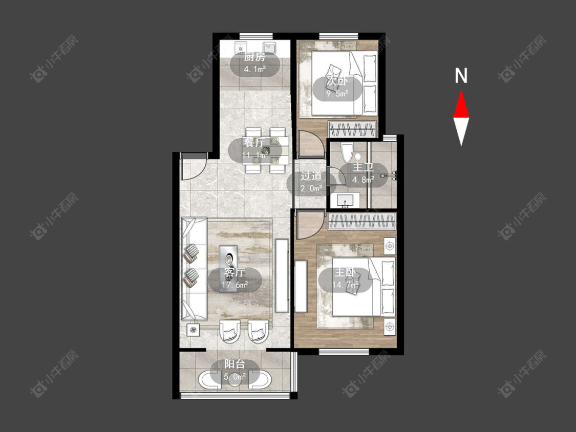 常州百馨北苑在售二手房源户型图_小牛看房