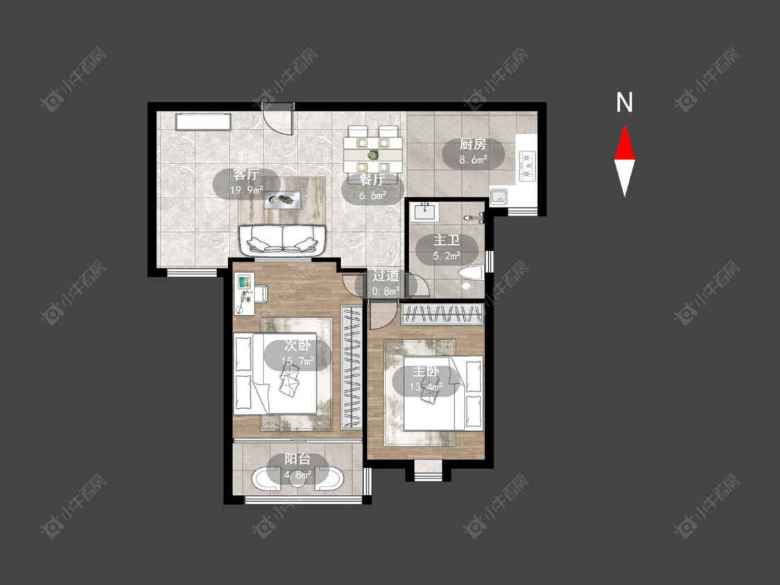 常州天安花园在售二手房源户型图_小牛看房
